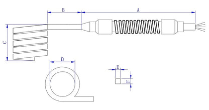 coil spring heater for nozzle of hot runner